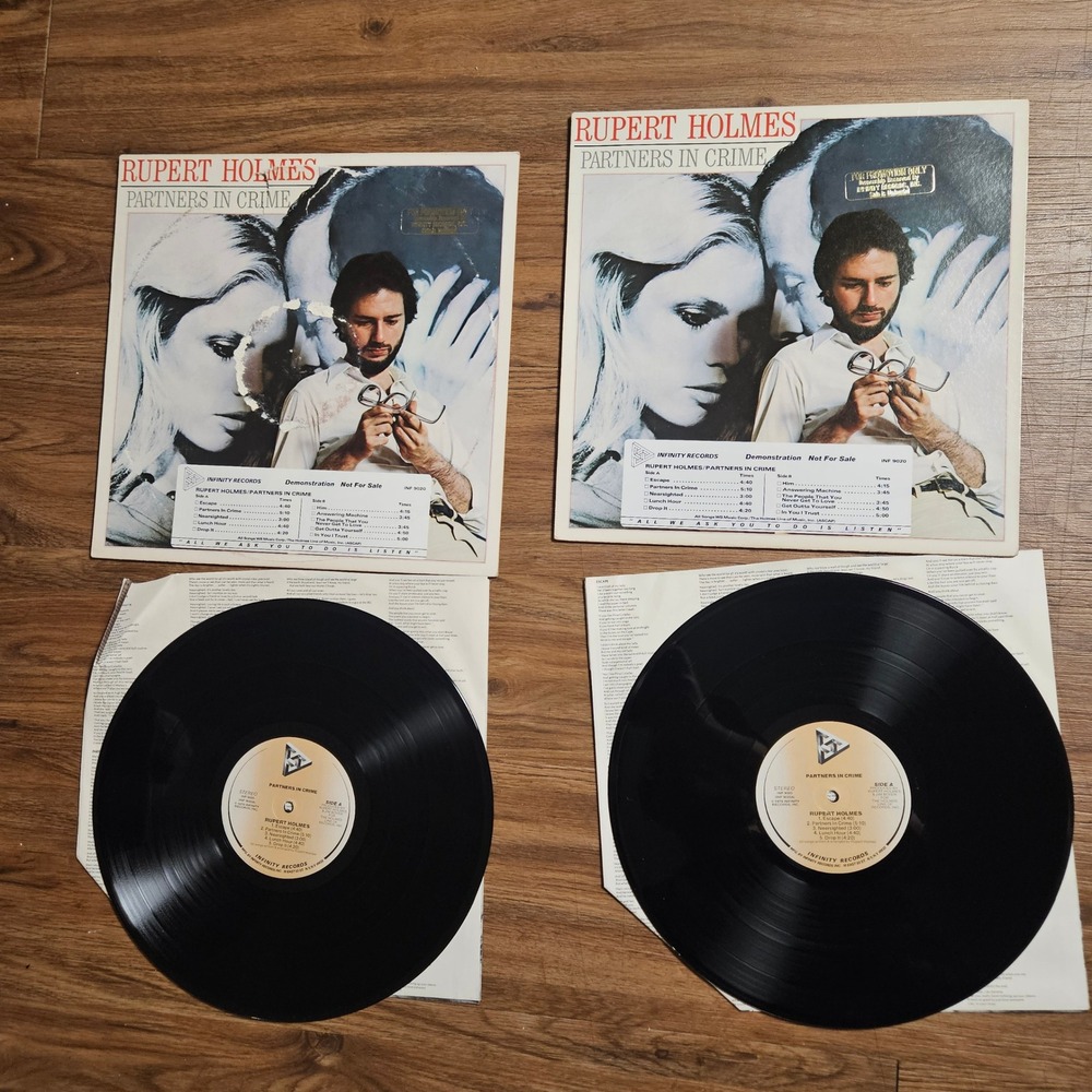 Lot of 2: Rupert Holmes – Partners in Crime 1979 Infinity INF 9020 PROMO VG+